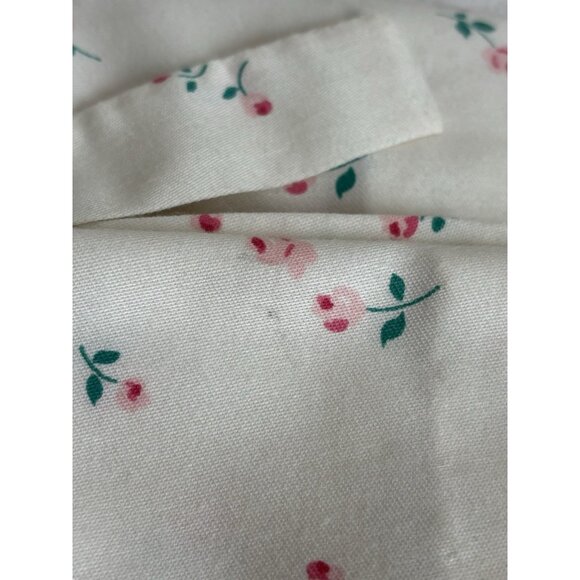 Vintage Girls Kids  1980s 90s Girls Roses Dress w/ Peter Pan Collar Ivory Pink 6 - Picture 11 of 11
